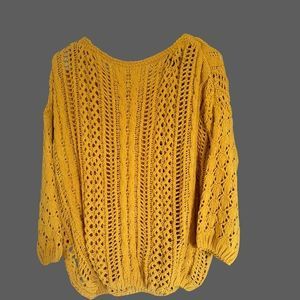 Mustard loose knit Sweater